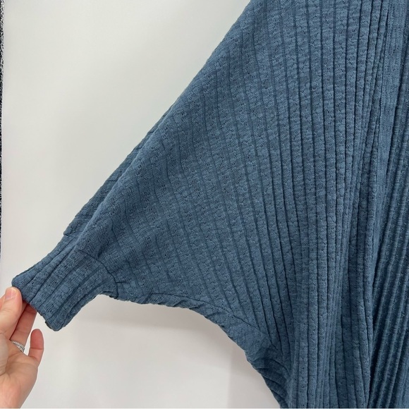 Anthropologie Lettie Tulip-Back Split Cardigan Blue Gray SP/MP - Picture 5 of 10